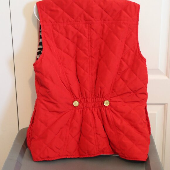 Casual Identity Zebra Print/ Red Reversable Vest Women's Size Large Casual Cozy - Picture 12 of 13